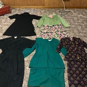 Vintage to now resell wear size 14 dress box lot with NO mystery 7 pcs